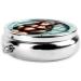 Silent Monkey Portable Metal Pill Box - Round Mini 3-Compartment Travel Container | Hinged Design for Small Pills - Black - Buy Online on GoSupps.com