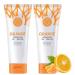 2Pcs Orange Exfoliating Gel Scrub Face Body Skin Orange Exfoliating Gel Natural Orange Peeling Gel Face Scrub