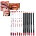 12 Colors Matte Lip Liner Set - Waterproof Long-Lasting Lipstick & Makeup Pencil for Stunning Beauty - Buy Online on GoSupps.com