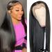 KALASHOW Lace Front Wigs Human Hair 13x4 HD Transparent Straight Glueless Lace Front Wigs Human Hair for Black Women 180% Density Brazilian Virgin Human Hair Wigs Pre Plucked with Baby Hair Natural Hairline (28 Inch) 28 ...