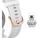 Abanen Silicone 18mm Watch Band for Garmin & Fossil - White Waterproof Replacement Strap - Buy Online on GoSupps.com