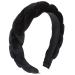 Braided Satin Headband for Women | Vintage Padded Hair Accessory - Black - Buy Online on GoSupps.com