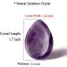 DUQGUHO 1.7 Amethyst Worry Stone - Natural Healing Crystals for Anxiety Relief | Reiki Energy Pocket Stone - Buy Online on GoSupps.com