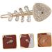 Beatifufu Fish Bone Shaped Hair Clips Girls Rhinestone Hairpins Cute Hair Barrettes Fishbone Hair Decoration Parties Holidays - Buy Online on GoSupps.com