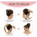 Vlasy Messy Bun Hair Piece Curly Wavy Scrunchies Extension Chignon Updo Synthetic Hair - 18/22# 60g - Buy Online on GoSupps.com