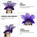 FRCOLOR Feather Headband Vintage Fascinator Carnival Headpiece Party Masquerade Pageant Show Headdress (Purple) - Buy Online on GoSupps.com