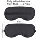 Adjustable Mulberry Silk Sleep Mask for Women and Men - Soft Comfort Eye Mask for Sleeping, Travel, Naps - Black - Buy Online on GoSupps.com