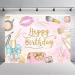 5ft Makeup Spa Glamour Cosmetics Theme Birthday Party Banner - Pink Beauty Make Up Women Girls Photography Background - Buy Online on GoSupps.com