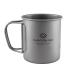 COOK'N'ESCAPE 375ml Small Titanium Cup, Camping Coffee Mug Lightweight Backpacking Titanium Cup with Foldable Handle for Outdoor Camping Hiking Picnic Open Fire Cooking
