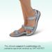 Orthofeet Arch Support Sandals for Women - Heel & Foot Pain Relief - Calypso 8 Wide Grey - Buy Online on GoSupps.com
