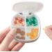 Buy Pill Organizer 4 Times a Day | Small Vitamin & Supplement Case | White Pill Box for Medicine - Buy Online on GoSupps.com