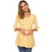 Love2Mi Women Maternity Blouse - A Line Pregnancy Shirt - 3/4 Bell-Sleeve - Yellow Stripe - Buy Online on GoSupps.com