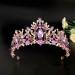 Lurrose Vintage Baroque Queen Crown | Purple Violet Crystal Tiara | Rhinestone Wedding & Gothic Headpiece for Women & Girls - Buy Online on GoSupps.com