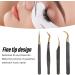 4-Part Eyelash Extension Tweezers Set | Curved & Straight Stainless Steel Applicators for False Eyelashes & Nail Art | Antistatic Beauty Tools - Buy Online on GoSupps.com