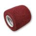 Lisacare Elastic bandage - 12 roles 5cm wide - Medical product - Sport Bandage Fuss Water -repellent breathable with color and motif selection (wine red) Weinrot Set