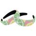 2 Pieces Headbands Women Hair Head Bands Green Yellow Lemon Lime Fruit Pink Non Slip Thick Padded Hairband Hair Band Hoops Vintage Thick Hair Wrap Multi-colored 7