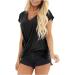 Women's Business Casual Black Blouse Summer 2023 | Short Sleeve Solid Color Top | XX-Large - Buy Online on GoSupps.com