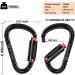 25kN UIAA Certified Auto Locking Carabiner - Heavy Duty Climbing Equipment for Hammocks, Rescue, Dog Leash - Black (4PCS) - Buy Online on GoSupps.com