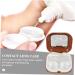 Buy Homsfou 2-in-1 Contact Lens & Makeup Mirror Case - Travel Cosmetic Box - Brown ABS Compact & Stylish - 7.3x7.3x2.6cm - Buy Online on GoSupps.com