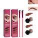 Eyebrow Care Kit 4D Laminated Multi-Function Eyebrow Concealer Contour Brush Starter Kit Eyebrow Pen Long Lasting Waterproof Eyebrow Gel 4D Hair Stroke Brow Stamp Brush (Light brown 2pcs) Light Brown 2pcs