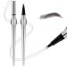 Waterproof Eyebrow Pencil Ultra 2 Tipped Micro-Fork Brow Pen Liquid Eye Brow Pencil Makeup Define & Fill Wild Brows for A Natural Looking 1 Count (Pack of 1) black