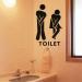 PULABO Unisex Toilet Sign Decal Creative Toilet Entrance Sign Sticker Wall Decals Hotel Washroom Wall Door Stickers Decor Cost-effective and Sturdy Durable - Buy Online on GoSupps.com