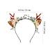 Minkissy Christmas Antler Headband - Reindeer Ears Floral Hairband for Women & Girls - Festive Holiday Accessory (Pattern 2) - Buy Online on GoSupps.com