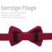 Asvin XL Big Red Velvety Dog Collar - Soft Comfortable & Removable Dog Flying - Perfect for Weddings Birthdays & Parties | Multi-Color Options - Buy Online on GoSupps.com