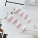 SINLOV Short Square Fake Nails Flower Glossy Press on False Nails Pink Nude French Full Cover False Nails for Women and Girls - Buy Online on GoSupps.com