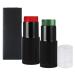 2Pcs Red Green Face Body Paint Stick Cream Blendable Sticks for Halloween Cosplay or Sports Waterproof Sweatproof Hypoallergenic (Red + Dark Green)