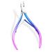Nail skin pliers professional nail skin remover nail shaver stainless steel skin scissors sharp cut fine for removal excess torn skin on fingers and toes blue color gradient