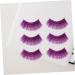 FRCOLOR Devise 9 Pairs Halloween Fiber Of Dramatic Girls Mascara Costuem Magnetic Eyelashes Woman Flash Cosmetics Shining Carnival Purple Synthetic Up Black Eyelash Beautiful Size 1x3pcs purplex3pcs - Buy Online on GoSupps.com