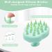 Hience Scalp Massage Brush Set - 2 Pcs Hair Growth & Anti-Dandruff Shampoo Brush | Eco-Friendly Wheat Straw & Soft Silicone Bristles | Mint Green & Beige - Buy Online on GoSupps.com
