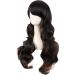 MapofBeauty 28 Charming Women Side Bangs Long Curly Synthetic Wig - Black Mixed Brown - Buy Online on GoSupps.com