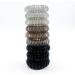 Urbane Corner : Sophisticated Set of 9 Telephone Hair Coils Spiral Hair ties for women in Classic Tones of Ebony Silver and Ivory or (black gray and brown) - Buy Online on GoSupps.com