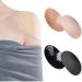 2 Pairs/4 PCS Silicone Shoulder Pads Invisible Breathable Shoulder Pads Ahesive Anti-Slip Shoulder Push-Up Pads for Shoulder Slip Height Enhancer for Womens T-Shirt Suit Clothing (Skin+Black)