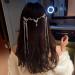Chinese Retro Tassel Headpiece for Women - Rhinestone Festival Hairpin with Crystal Water Drop Tassels and Face Curtain Eyebrow Pendant in Silver - Buy Online on GoSupps.com