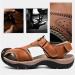 VISIONREAST Men's Leather Hiking Sandals | Waterproof Athletic Sports Shoes | Closed Toe Water Sandals - Size 12 | Brown - Buy Online on GoSupps.com