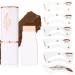 ARYANA NEW YORK Eyebrow Stamp Stencil Kit | Waterproof Brow Pomade Stamp and Shaping Kit - 1 Step brow Stamp On Eyebrows for Perfect Brow | Reusable Brow Stencil (Chocolate)