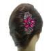 Set of 3 Sparkly Crystal Large Barrettes for Thick Hair - Jet Hot Pink and Aquamarine - Buy Online on GoSupps.com