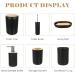 LUOZZY Bathroom Essentials Set - Black Trash Can, Toothbrush Cup, Hand Sanitizer Bottle - Buy Online on GoSupps.com