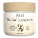 Beef Tallow and Zinc Sun Balm: Tallow & Zinc Oxide Instant Sun Protection - Non Greasy Formula with Beeswax Red Raspberry Carrot Oil - Suitable for Dry and Sensitive Skin - Fresh Scent