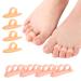Welnove Hammertoe Corrector Gel Toe Straighteners - 8 Pcs Toe Support Pads Cushion - Realign Bent Crooked Curled Claw Hammer Toes - Soft Support Soft Support Beige 8 Count