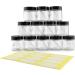 Clear Glass Jars 4oz (12-Pack) for Cosmetics & Food Storage | Includes Spatulas and Labels - Cornucopia - Buy Online on GoSupps.com