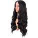 MapofBeauty 28 Inch/70 cm Long Wavy Middle Part with No Bangs Synthetic Fiber Curly Fashion Women Party Cosplay Wig (Black) - Buy Online on GoSupps.com