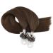 Moresoo Microring Extensions - Real Hair Dark Brown #4 55 cm Silky Soft Perfect for Thin Hair - 50g/Pack - Invisible & Easy to Use - Buy Online on GoSupps.com