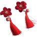 MAGICLULU 2 Pairs Hair Clip for Chinese Clothes Hair Clips Long Tassel Barrette Little Flower Barrettes Chinese Flower Hair Clips Asian Hair Chinese Style Child Red Side Clip - Buy Online on GoSupps.com