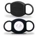 Airtag dog collar keeper 2 packing air day cat GPS case anti-osteet pet tracker collar compatible with Apple Item Finder soft silicone itag locator protective cover for puppy dishes black / black