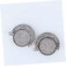 20 pcs Round Bezel Accessory with Pendants Trays Rotate Double-sided Pendant Trinket Keychain Alloy 2.5X2.5cmx2pcs As Shownx2pcs - Buy Online on GoSupps.com