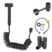 Hand toilet sprayer kit wc bidet sprayer kit brass women wash toilet sprayer attachment with stand hose for home bathroom gray